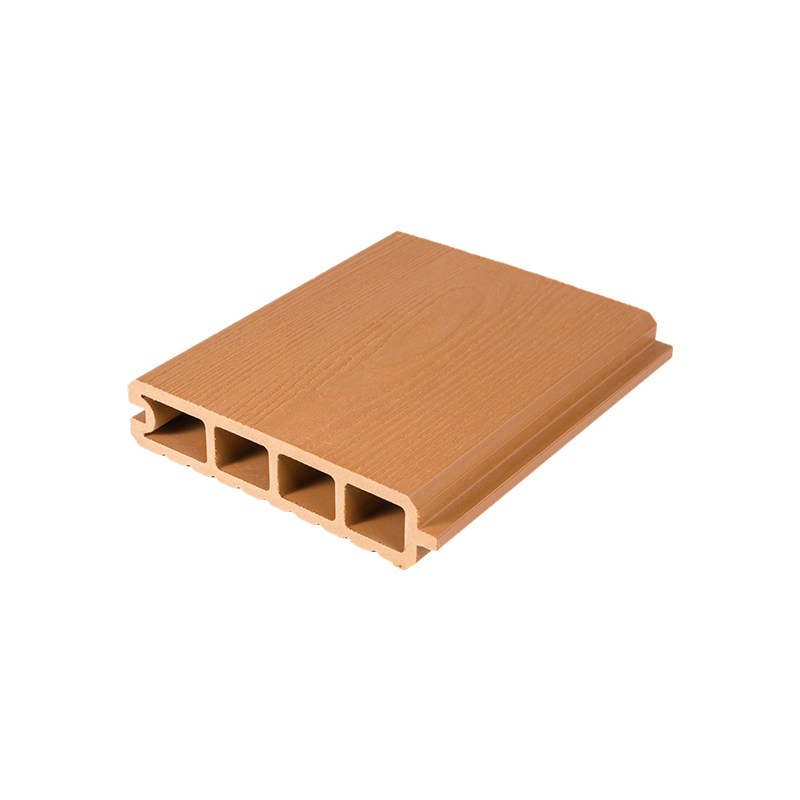 WPC Decking 3D แผงผนังกลางแจ้งหุ้มนูน