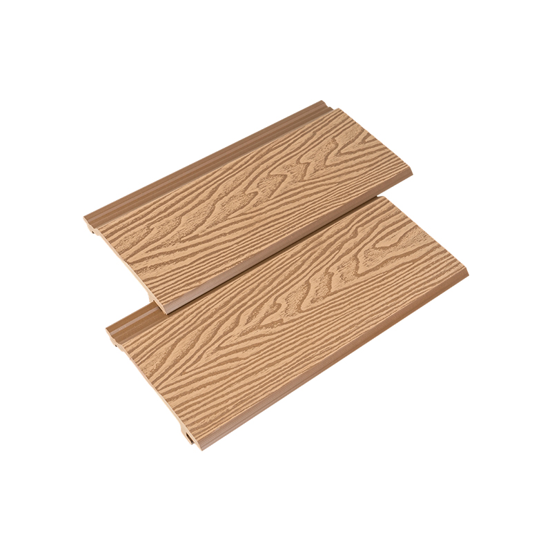WPC Decking 3D แผงผนังกลางแจ้งหุ้มนูน